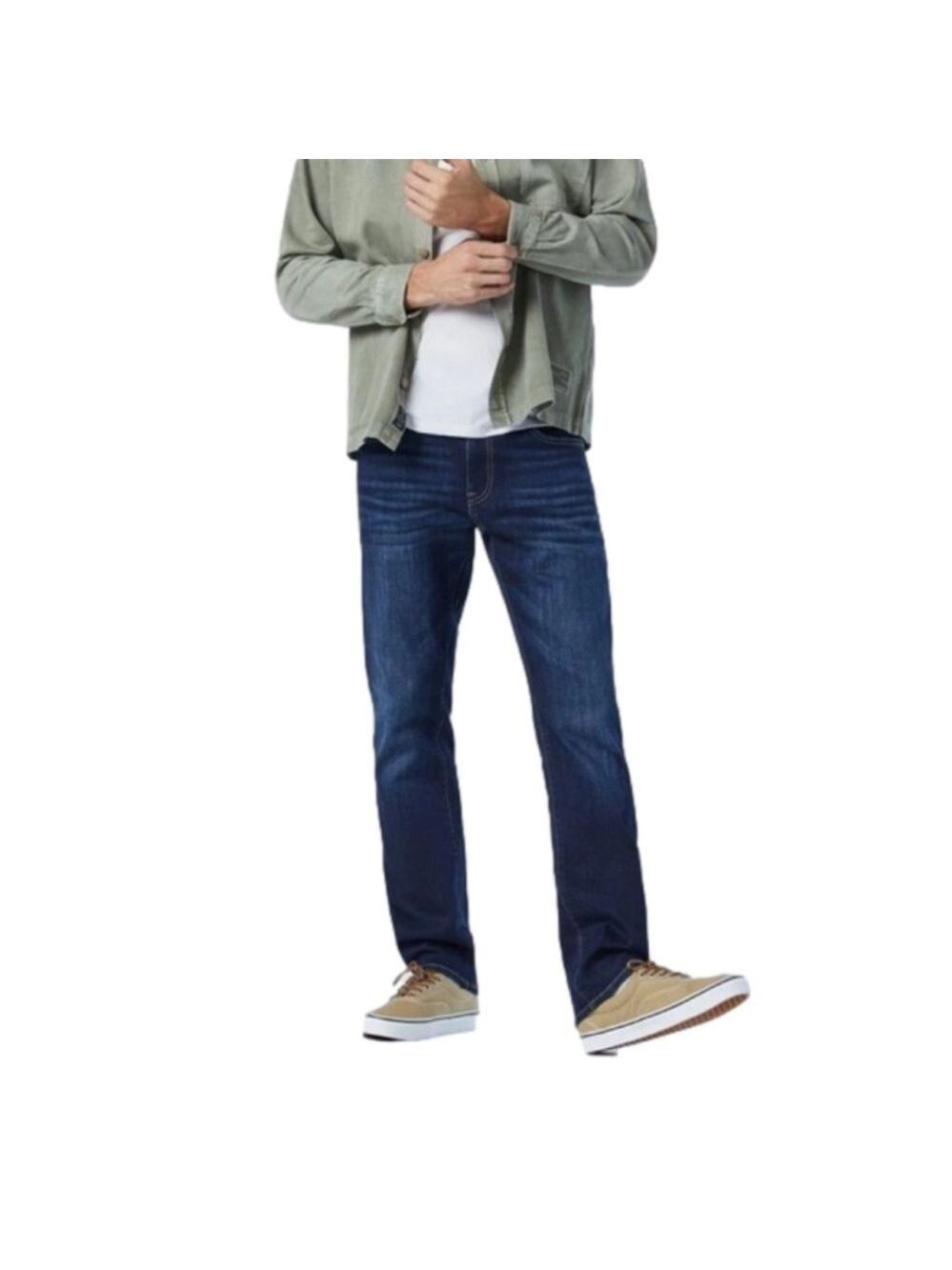 Mavi Zach Straight Leg Dark Wash Blue Jeans, size 32x36